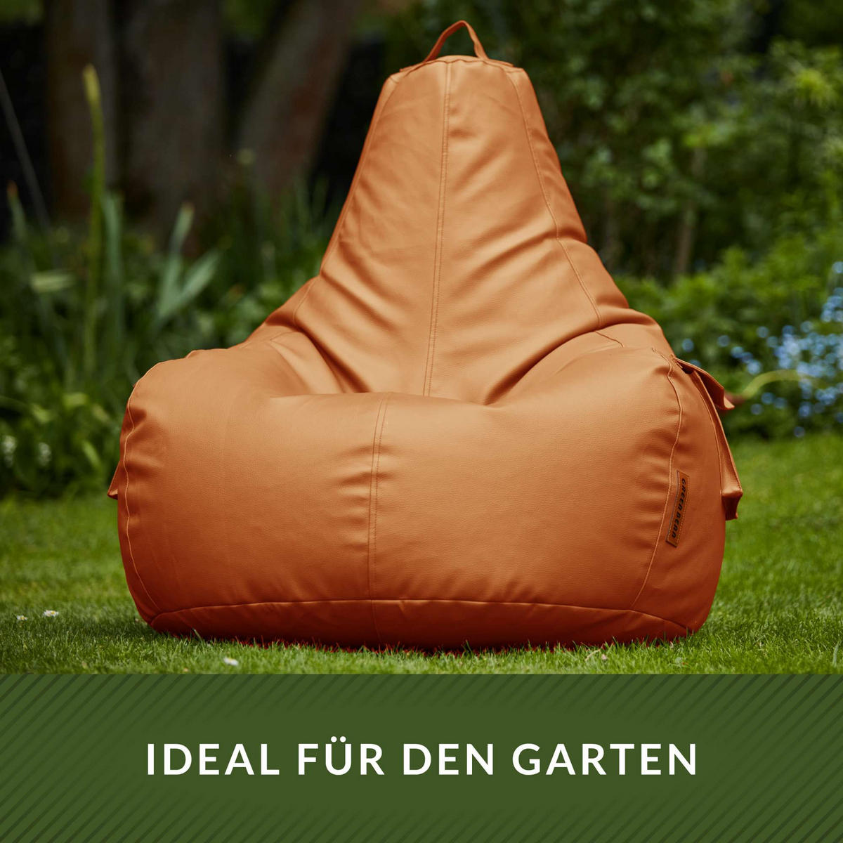 GAMING SITZSACK Cozy Kunstleder - Hellbraun, Textil (70/90/90cm) - Green Bean