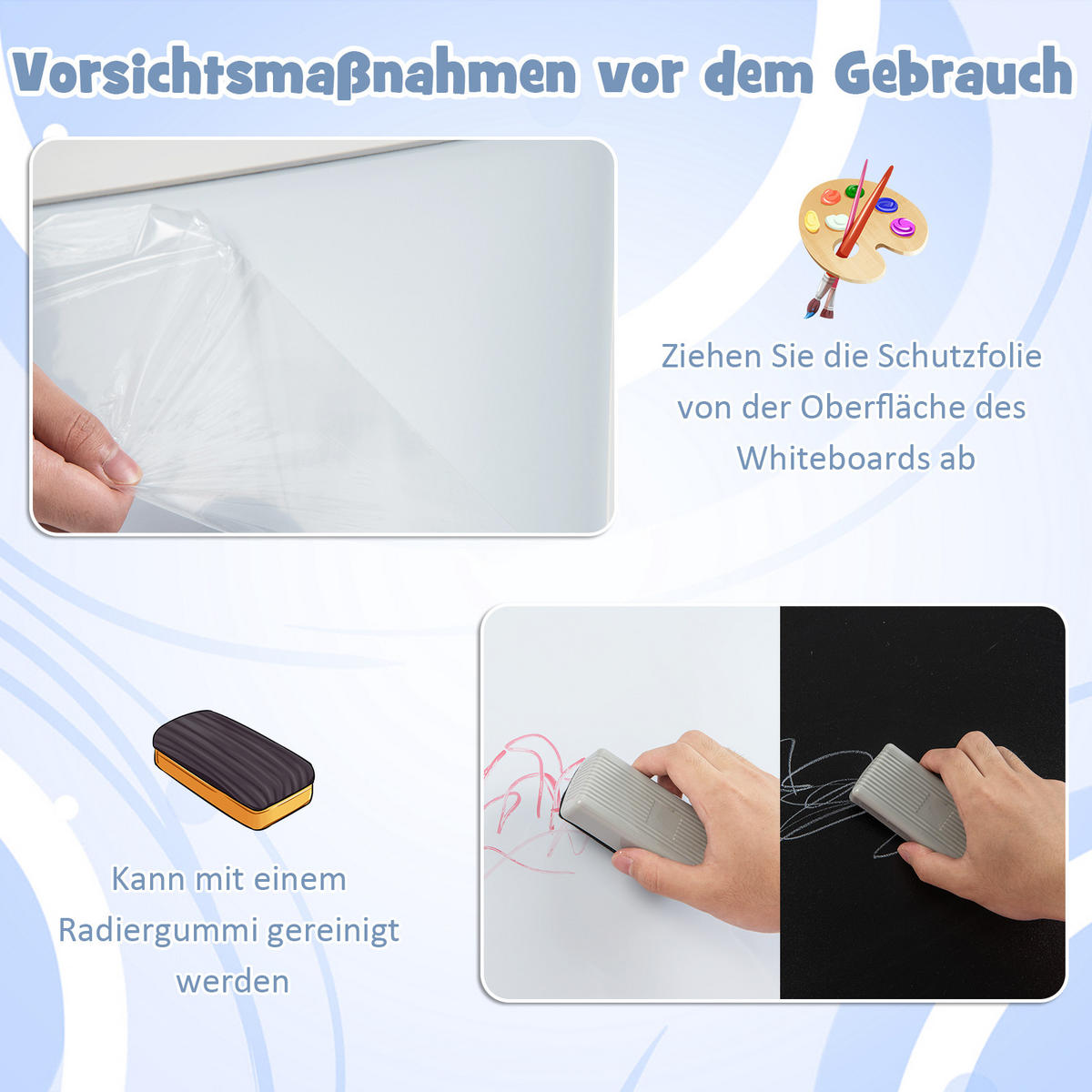 STAFFELEI Weiß - Weiß, Holz (50/117/59cm) - COSTWAY