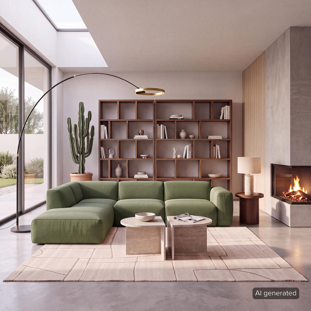 3-SITZER ECKSOFA mit Recamiere - Dunkelgrün/Schwarz, Kunststoff/Textil (295/231cm) - home24