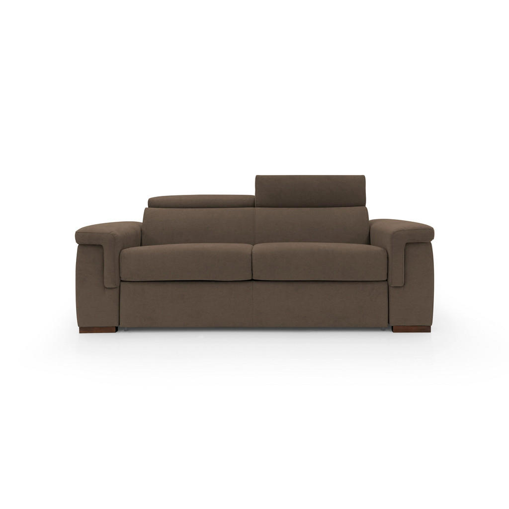 Thumbnail - Divani.store Schlafsofa, Braun, Textil, 200x100x95 cm, Wohnzimmer, Sofas & Couches, Schlafsofas
