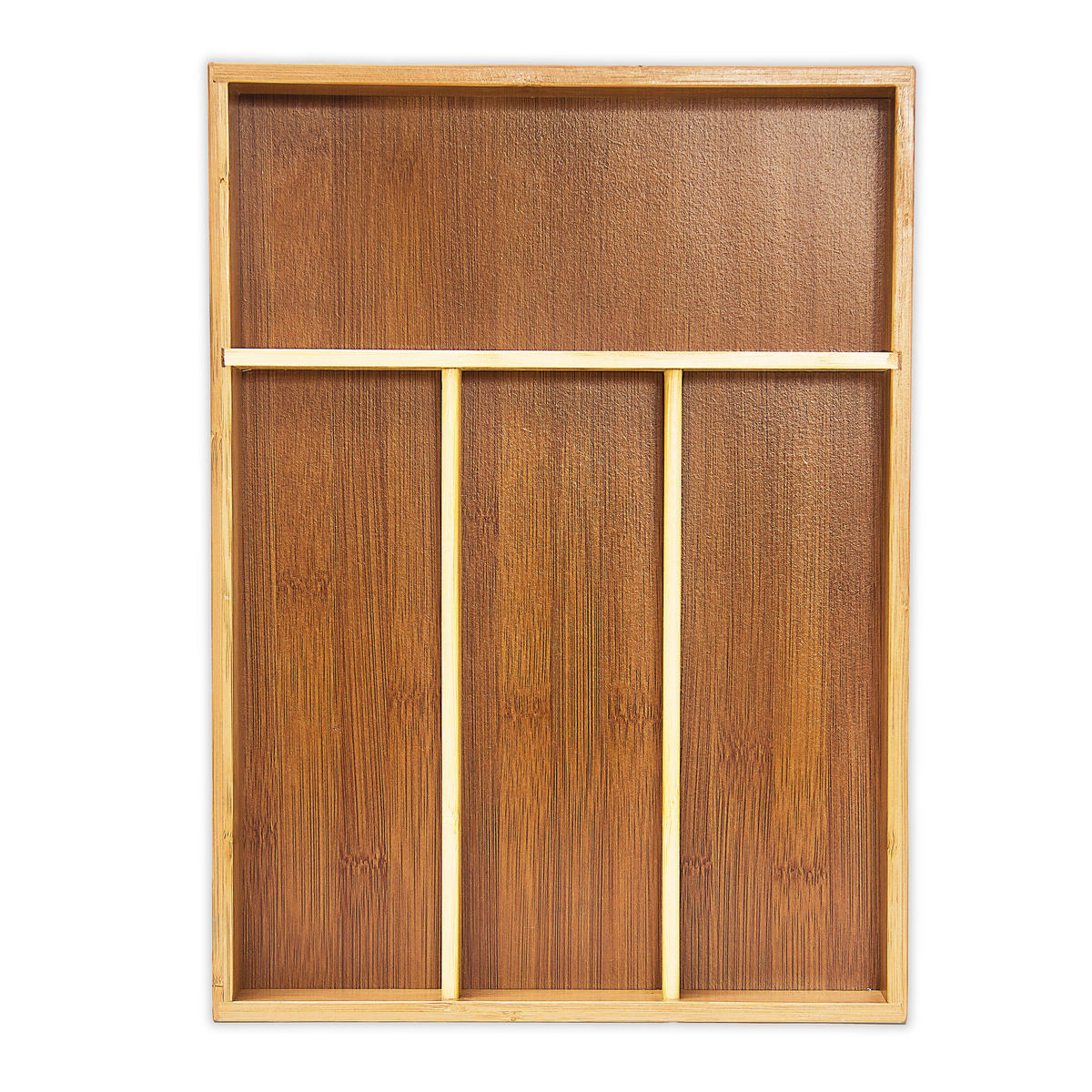 BESTECKKASTEN - Hellbraun, Holz (34/4/25cm) - Relaxdays