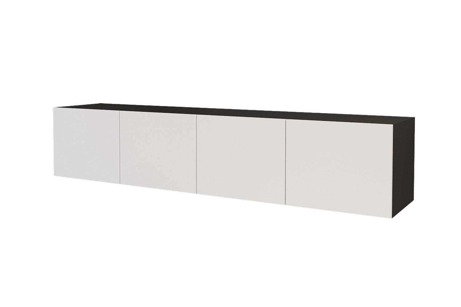 LOWBOARD ELIO-W 2x100x40x41 cm - Schwarz / Weiß - Schwarz, Holzwerkstoff (200/40/41cm) - ALTDECOR