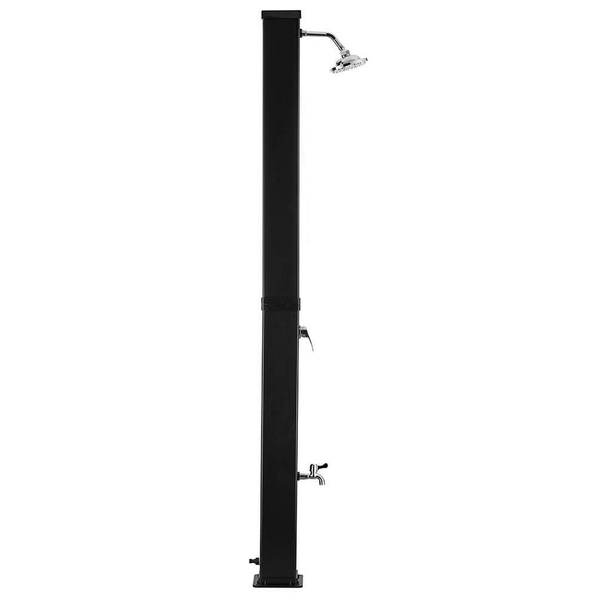 SOLARDUSCHE OLYMP - Schwarz Matt - Schwarz, Kunststoff/Metall (19/19/217cm) - Home Deluxe