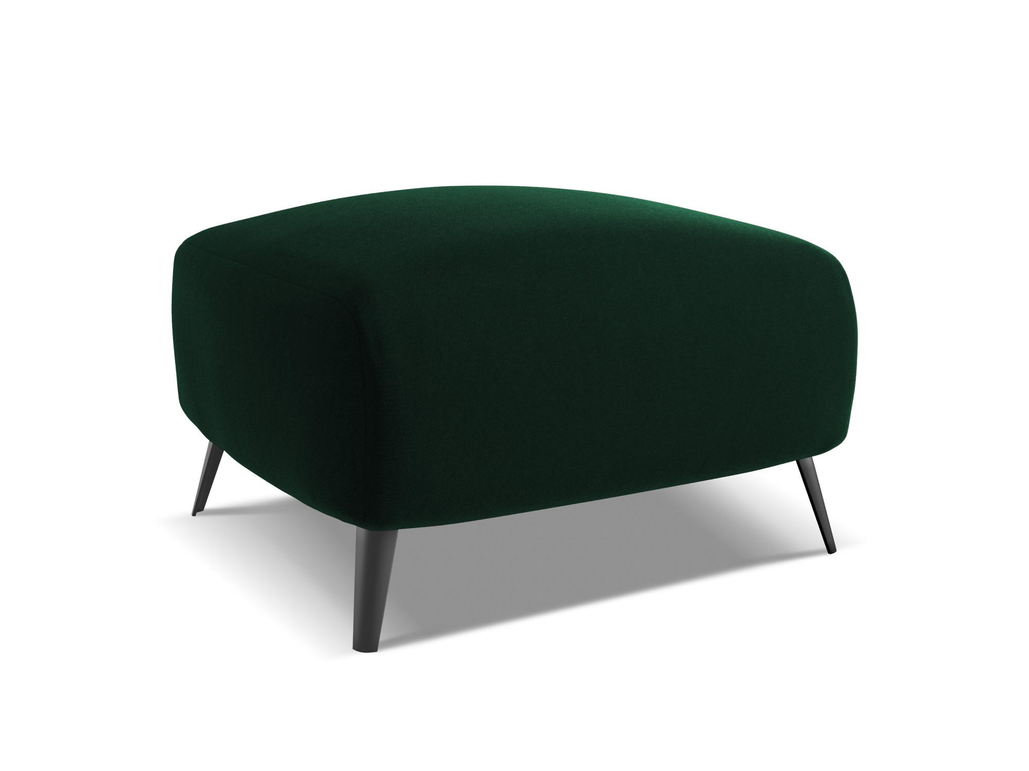 POUF Samt Stoff Grün - Dunkelgrün/Schwarz, Textil/Metall (65/44/65cm) - Makamii