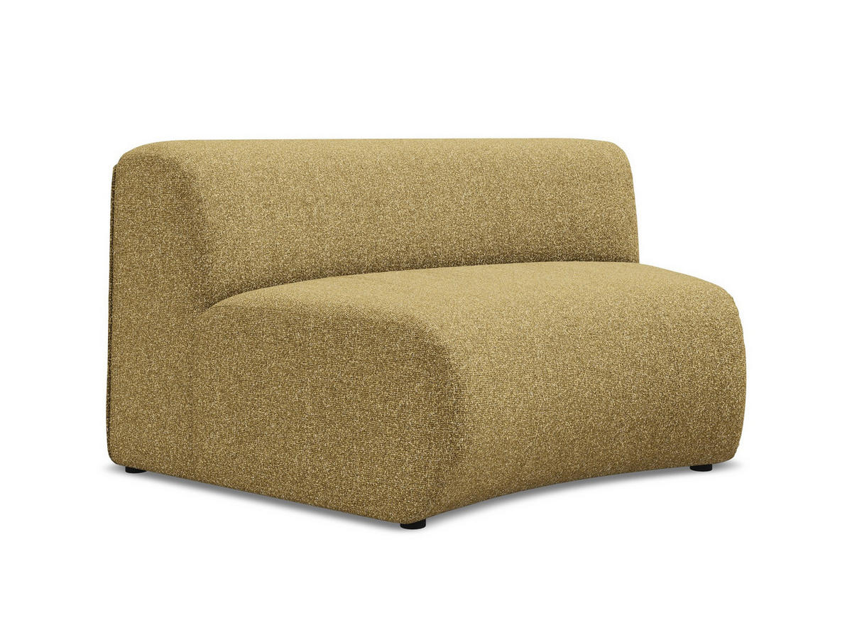 SOFAELEMENT Strukturstoff Stoff Gelb - Currygelb/Gelb, Kunststoff/Textil (147/70/89cm) - Makamii