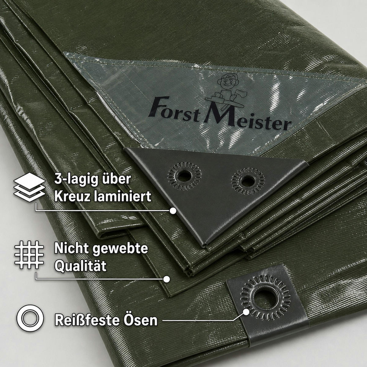 ABDECKPLANE - Grün, Kunststoff (400/300/1cm) - Westfalia