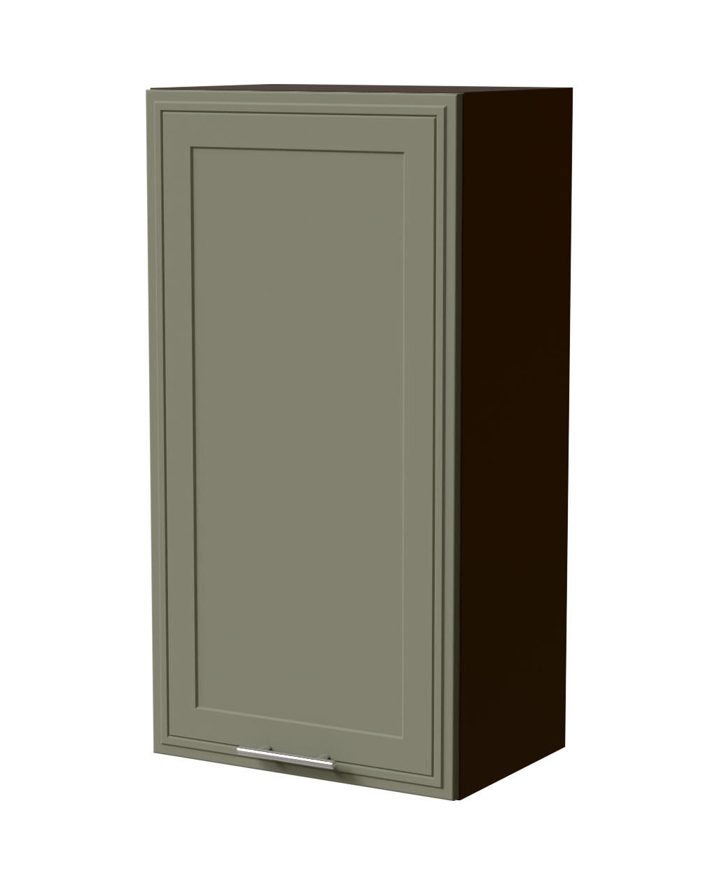 HÄNGESCHRANK Salo W4/50 Lava / Reed Green Matt 50 / 32,5 / 96cm - Dunkelgrau/Grün, Holz/Holzwerkstoff (50/96/32.5cm) - Feldmann-Wohnen