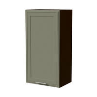 HÄNGESCHRANK Salo W4/50 Lava / Reed Green Matt 50 / 32,5 / 96cm - Dunkelgrau/Grün, Holz/Holzwerkstoff (50/96/32.5cm) - Feldmann-Wohnen