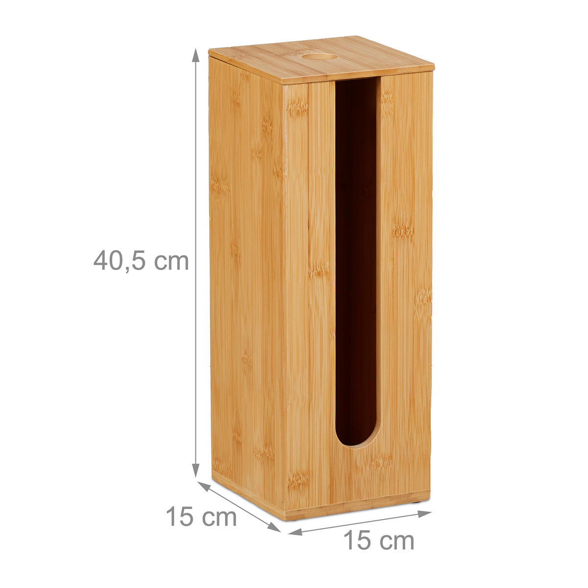 TOILETTENPAPIER-AUFBEWAHRUNG - Hellbraun, Holz/Holzwerkstoff (15/40.5/15cm) - Relaxdays