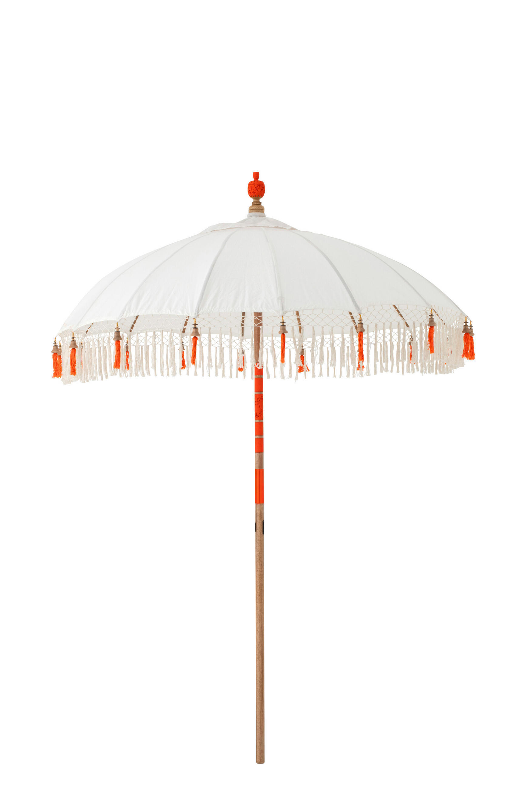 SONNENSCHIRM FLAVIE Beige - Beige/Dunkelorange, Holz (180/180cm) - J-Line