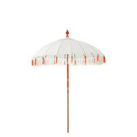 SONNENSCHIRM FLAVIE Beige - Beige/Dunkelorange, Holz (180/180cm) - J-Line