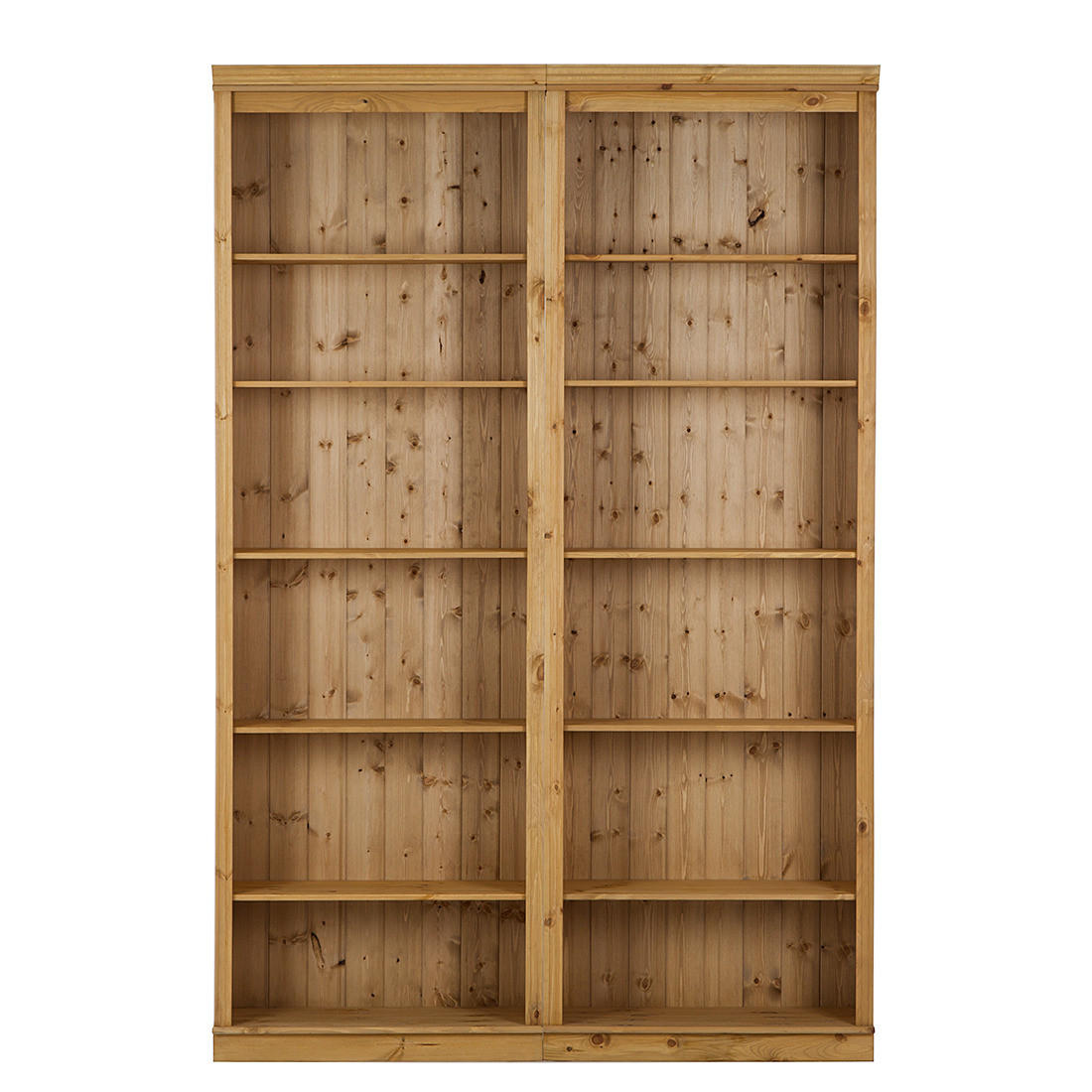 REGALWAND - Kiefer massiv, Typ A - Kieferfarben, Holz (148/223/37cm) - home24