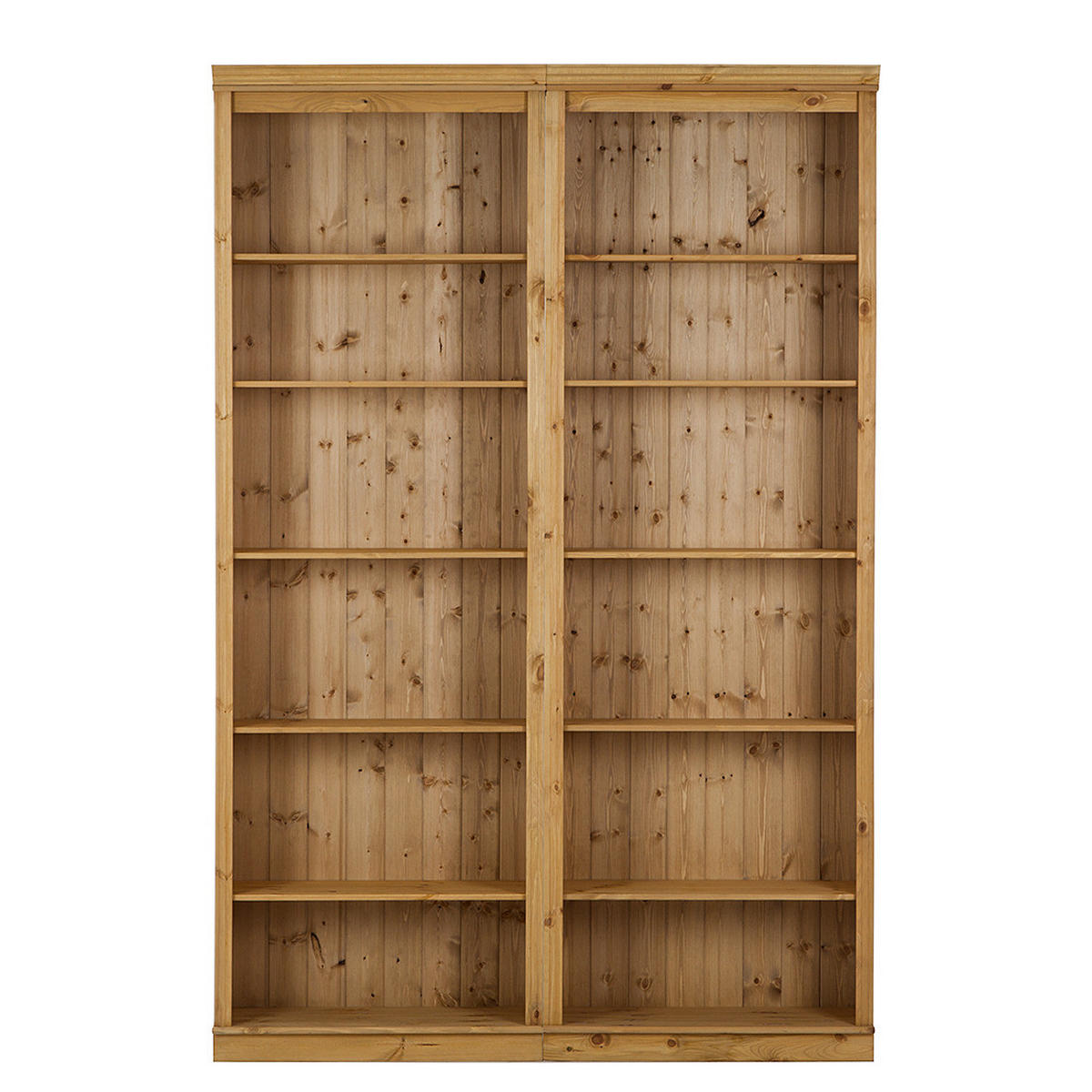 REGALWAND - Kiefer massiv, Typ A - Kieferfarben, Holz (148/223/37cm) - home24