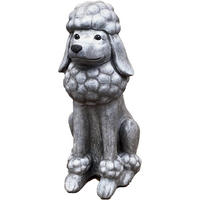 STEINFIGUR Königspudel Pudel Betsy frostfest Steinguss massiv - Grau, Stein (15/39/22cm) - stoneandstyle