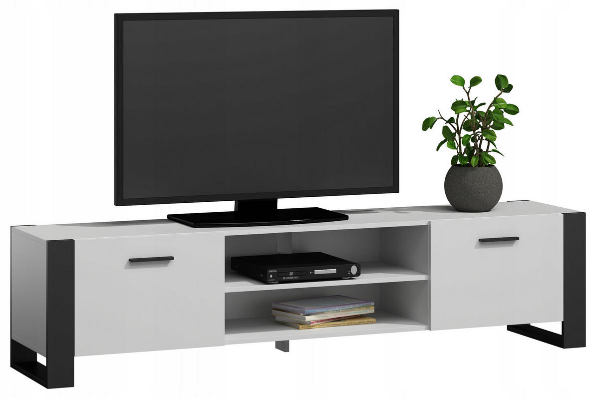 FERNSEHKOMMODE ALBA Weiß 185/43,6/50 cm - Weiß, Holzwerkstoff (185/50/43.6cm) - Matkam Möbel