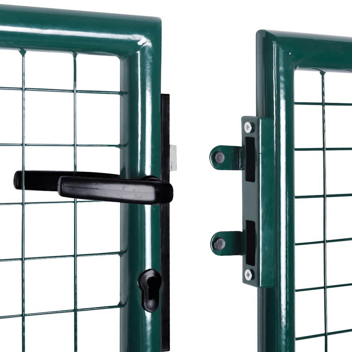 ZAUNTOR Stahl 300/125 Cm Grün - Dunkelgrün, Metall (310/175cm) - vidaXL