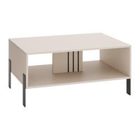 KONFERENČNÍ STOLEK VALOZA, 100 cm, kašmírový - černá/kašmírová, kompozitní dřevo (55/100/47cm) - MASSENO