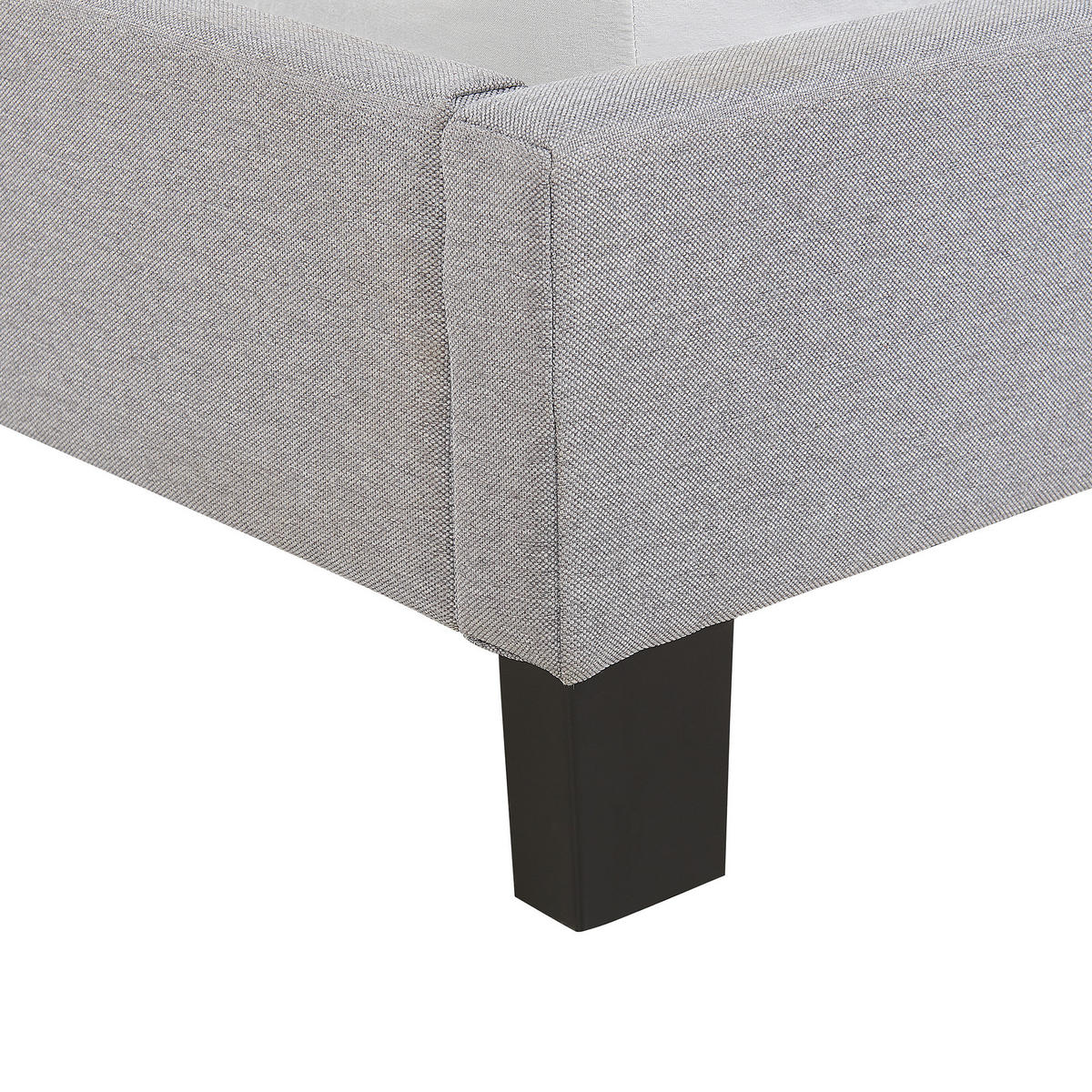 POLSTERBETT 140/200cm Hellgrau Poitiers - Hellgrau, Textil (140/200cm) - Beliani