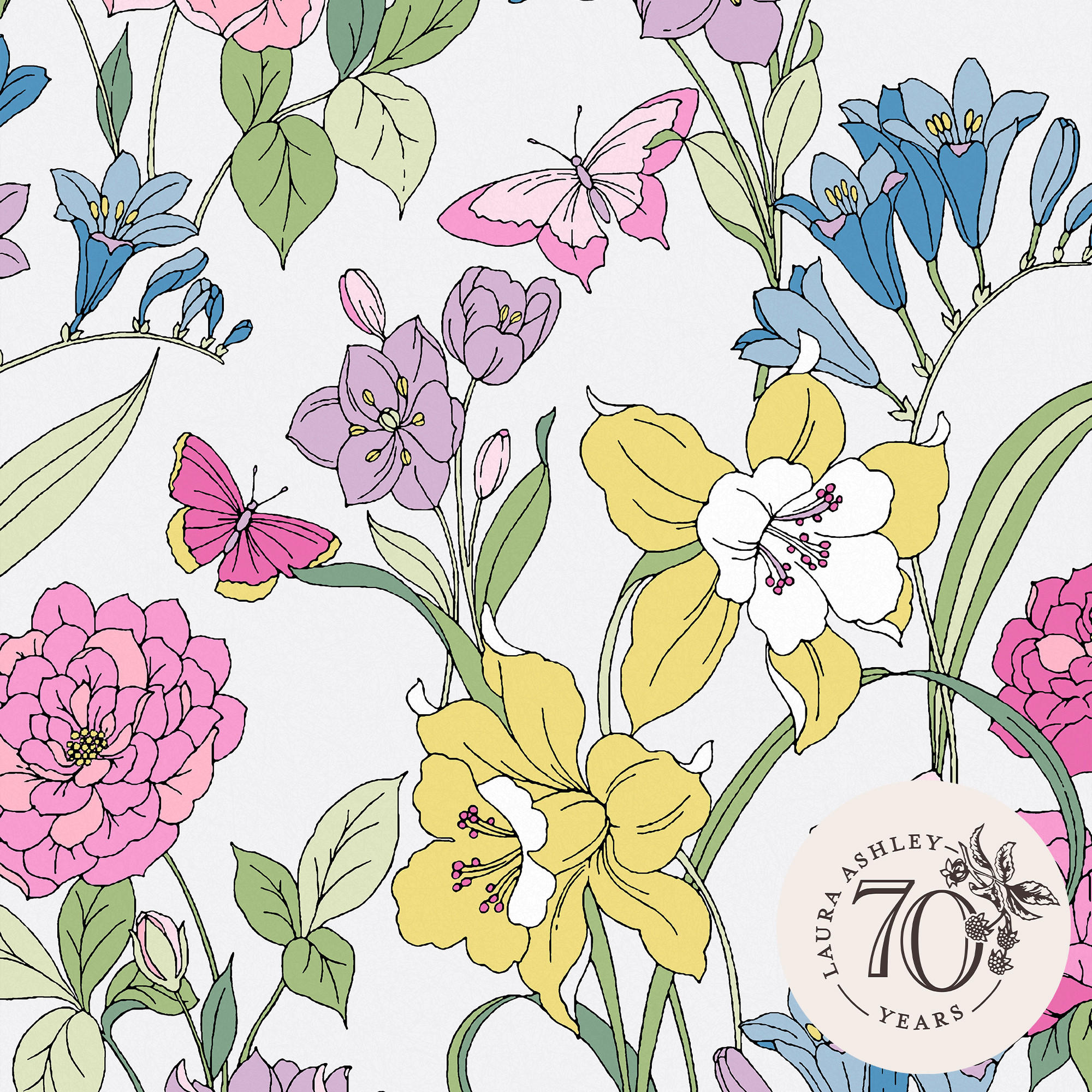 VLIESTAPETE Gilly | Mehrfarbig | Blumen | 10mx52cm - Multicolor, Papier/Kunststoff (52/1000cm) - Graham & Brown