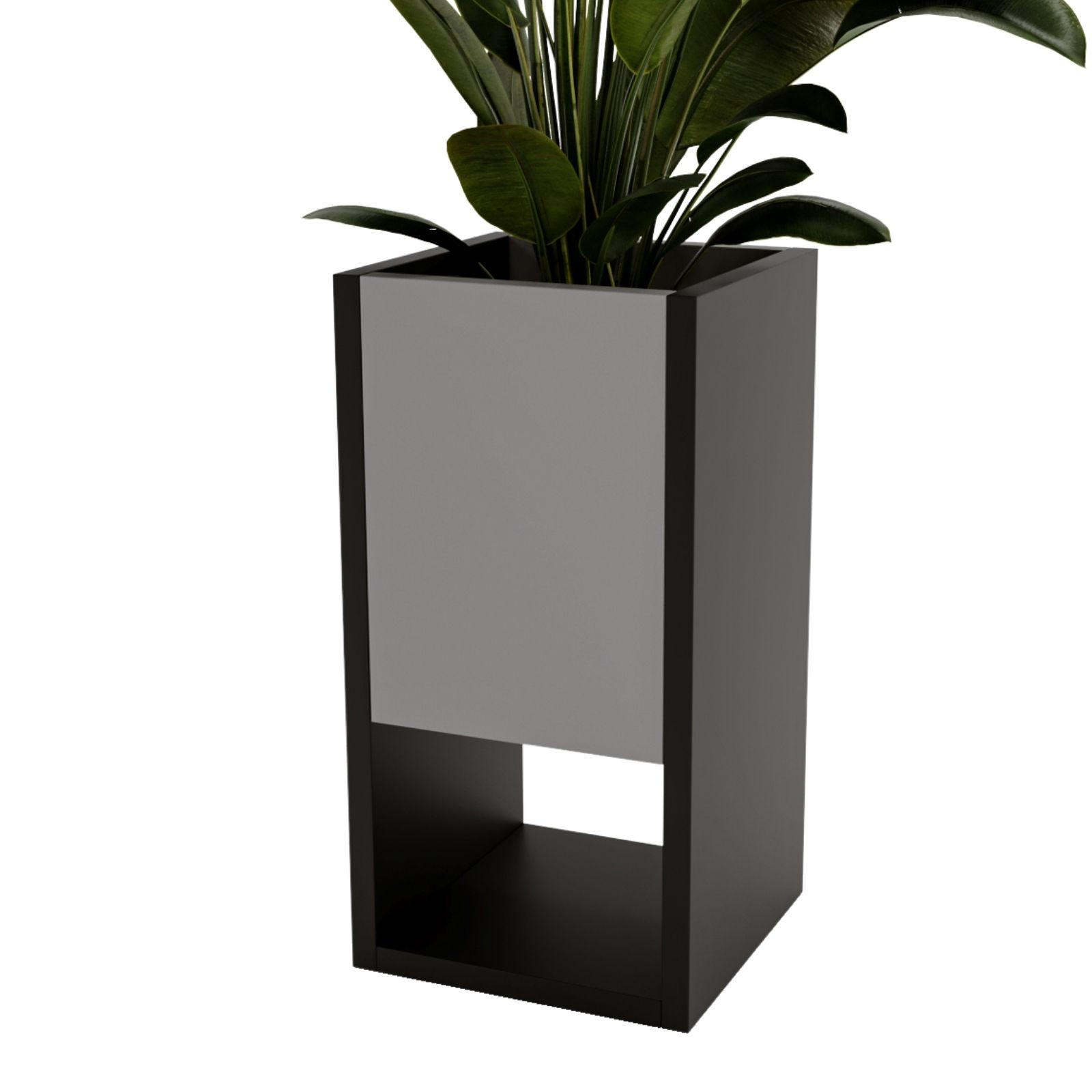 BLUMENKASTEN - Dunkelgrau, Holzwerkstoff (23/45/23cm) - RAUMHIRSCH FURNITURE