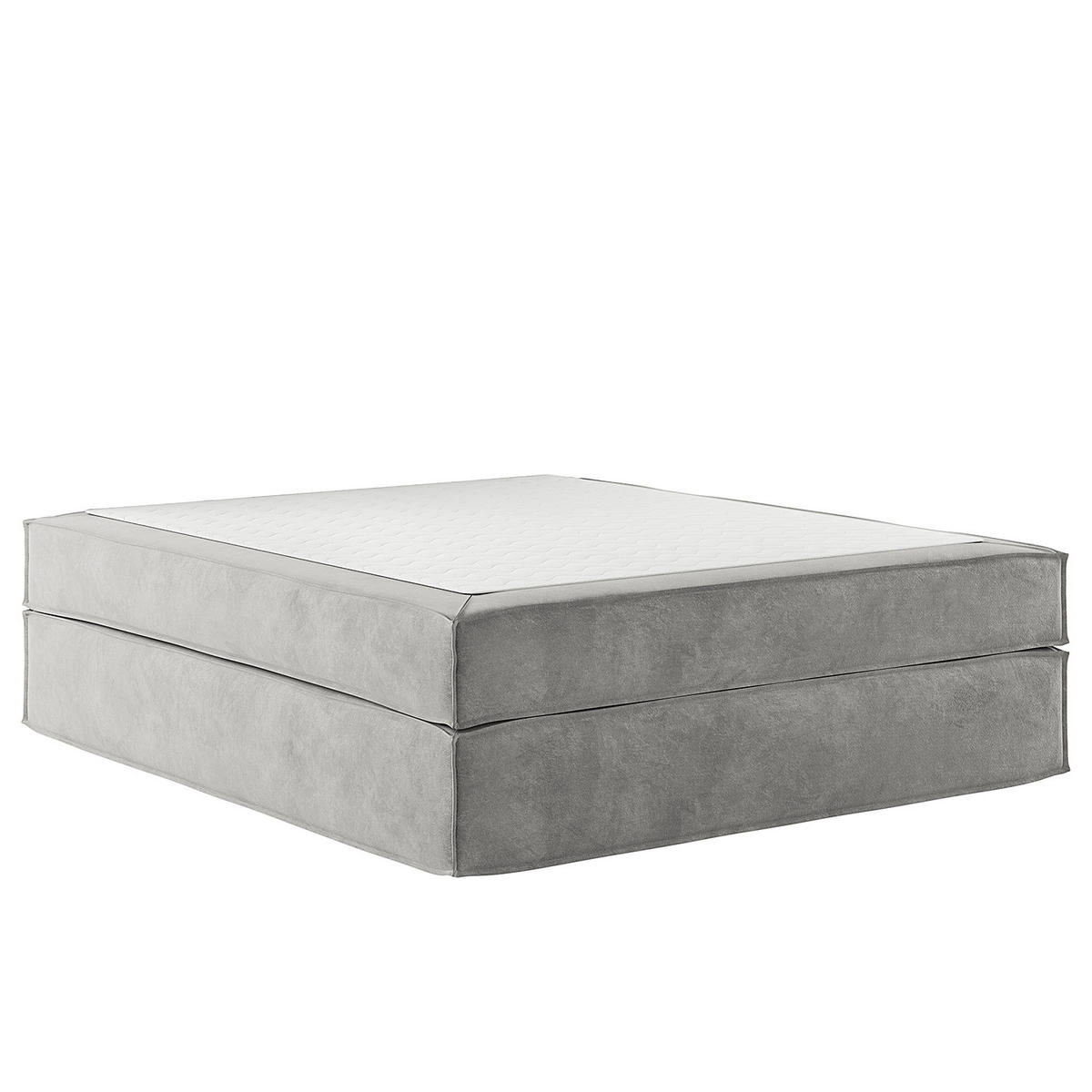 BOXSPRINGBETT - Premium - Hellgrau, Textil (200/200cm) - home24