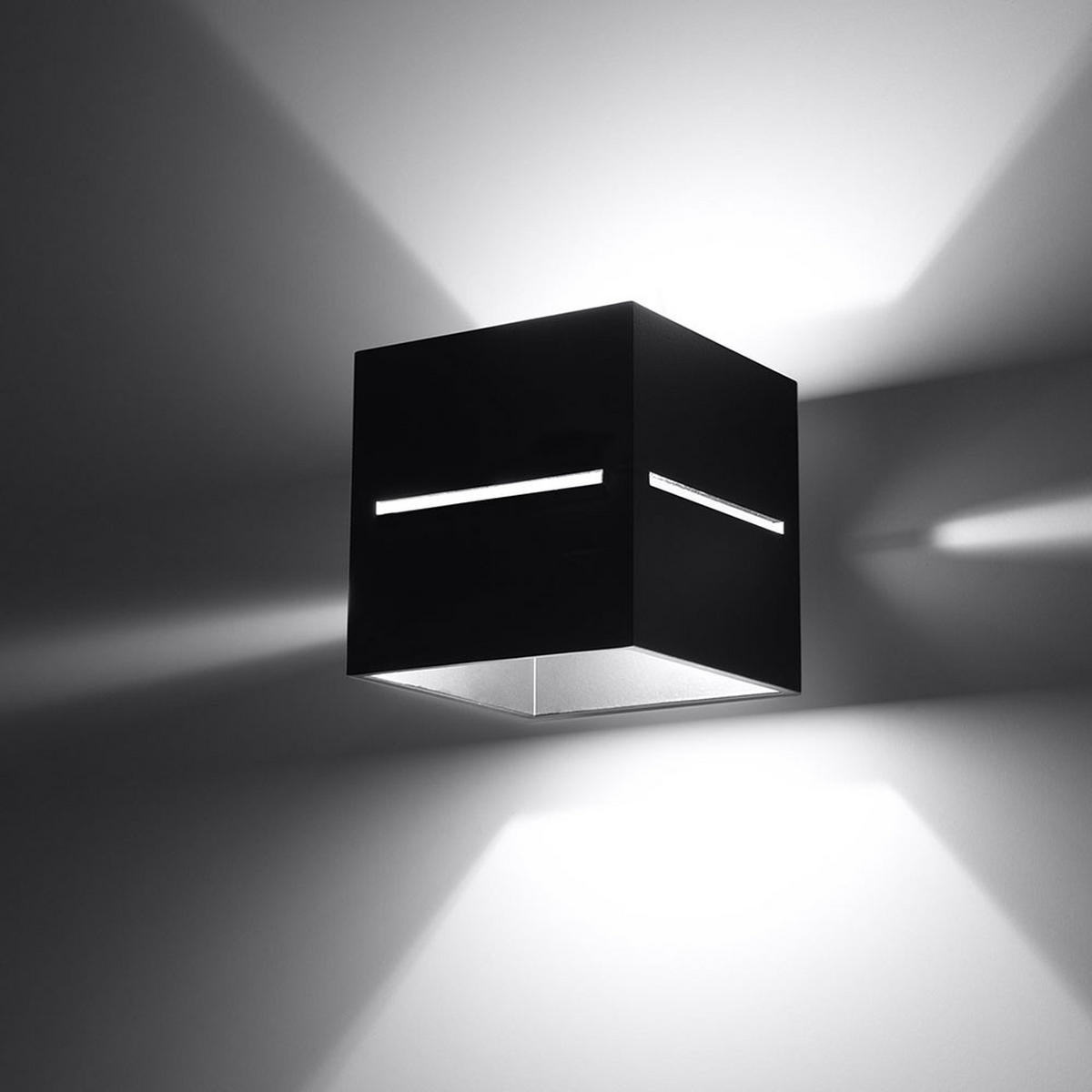 WANDLEUCHTE Aluminium Schwarz UP DOWN - Schwarz, Metall (10/30/12cm)