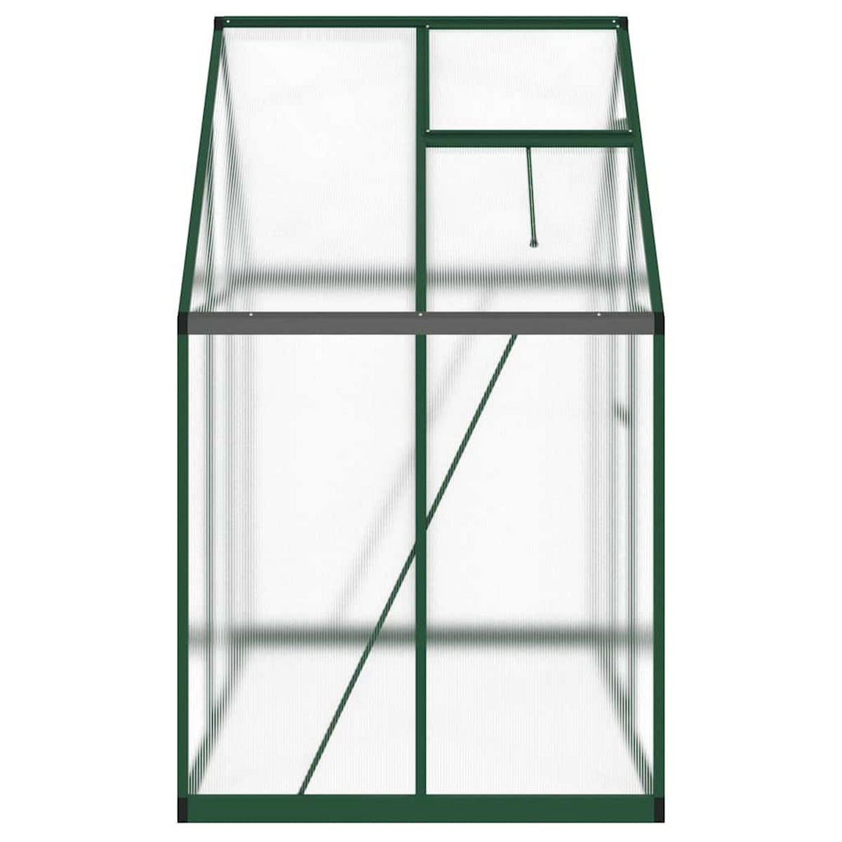 GEWÄCHSHAUS mit Fundamentrahmen Grün 169x114x195 cm Aluminimum - Grün, Metall (114/195/114cm)
