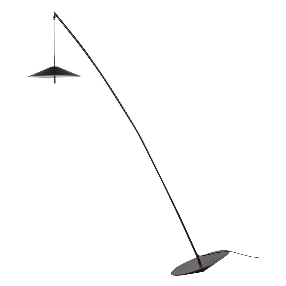 LED-STEHLAMPE Schwarz Comalie - Schwarz, Metall (48/88/205cm) - Beliani