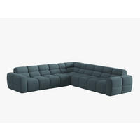 ECKSOFA Lisa aus strukturiertem Stoff hellblau 5 Sitzplätze - Hellblau, Textil (310/310cm) - Micadoni