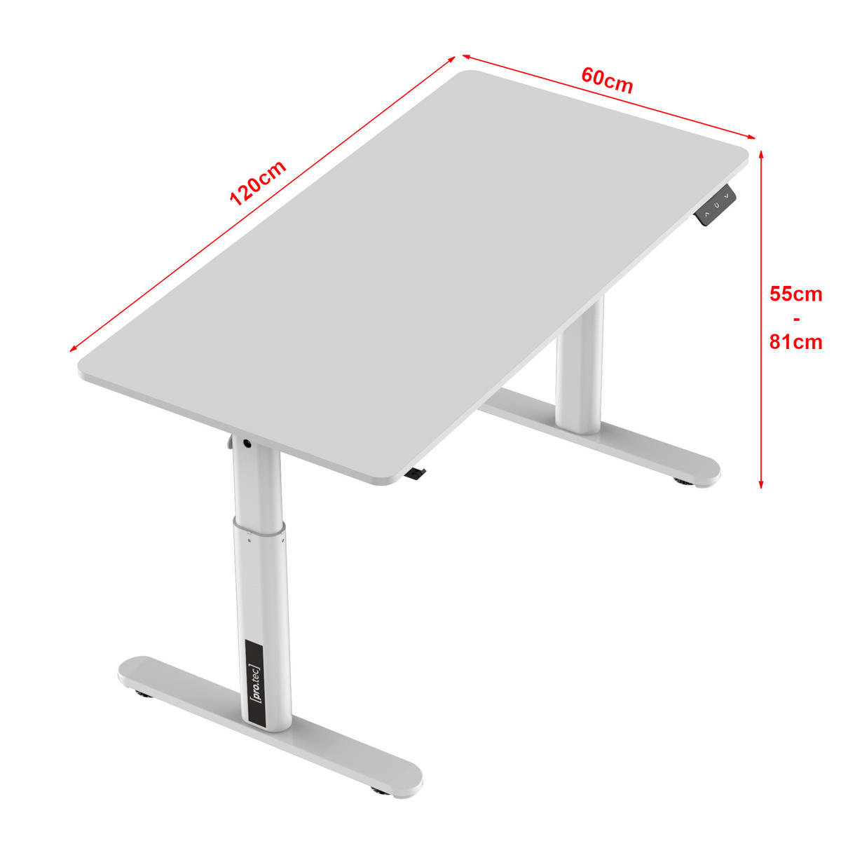 KINDERSCHREIBTISCH Ringe - Weiß, Holzwerkstoff (120/81/60cm) - pro.tec