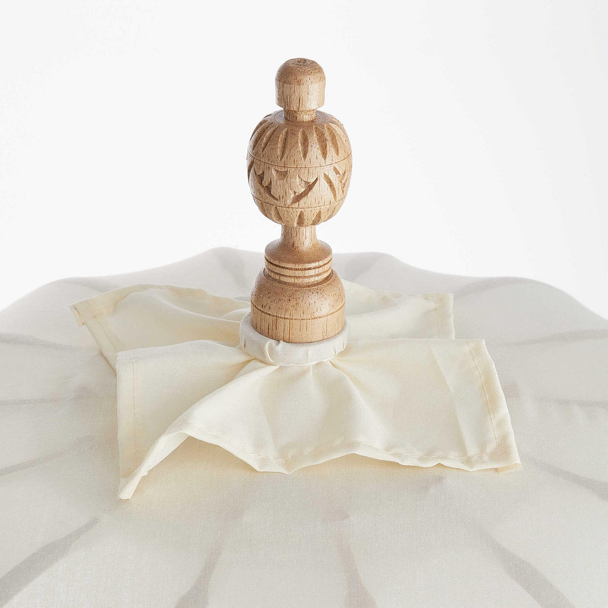 TISCHDEKO Macramè - Beige, Holz/Textil (50/85/50cm) - Butlers