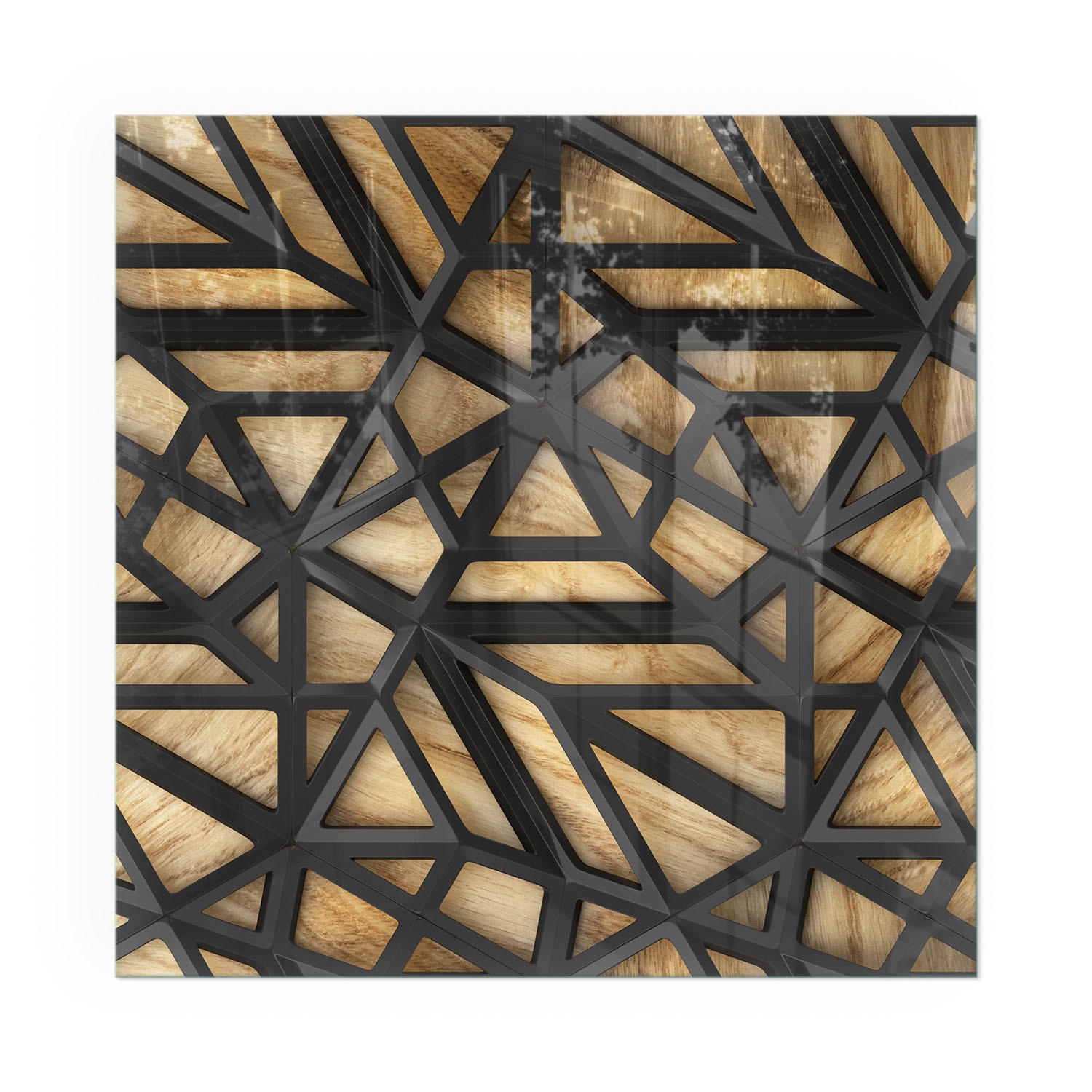 GLASPLATTE für Kamin 50x50 cm - Braun, Glas (50/50/0.4cm) - TULUP