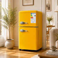 KÜHL-GEFRIER-KOMBINATION 60 l, 22 l Gefriervolumen, Energieeffizienzklasse C, Gelb - Gelb, Metall (45/89/41cm) - FOHERE