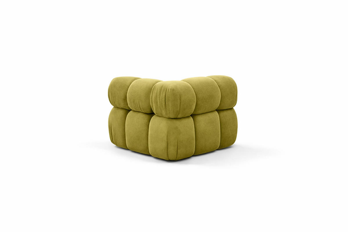 ECKMODUL, Für Modulares System, Stoff Salvador, Olive, Selia - Olivgrün, Holz (95/70/95cm) - Kaiser Möbel