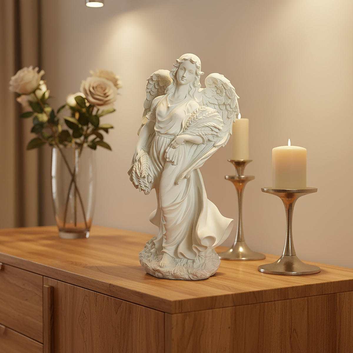 VRTNI angel - bela, umetna masa (23/46.5/14cm) - Relaxdays