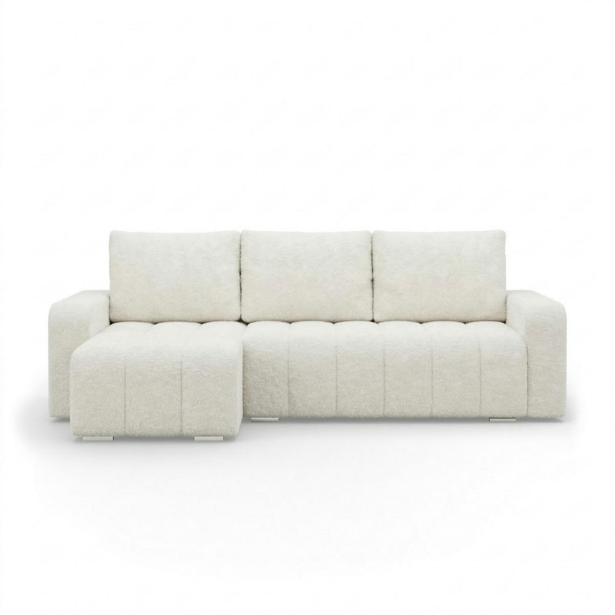 ECKSOFA MIT SCHLAFFUNKTION ABRIELLE BONELL Creme - Creme, Textil (144/237cm) - Mebligo