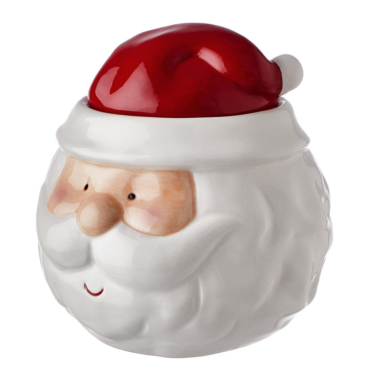 AUFBEWAHRUNGSDOSE Santa - Rot, Stein (15/15/15cm) - Butlers