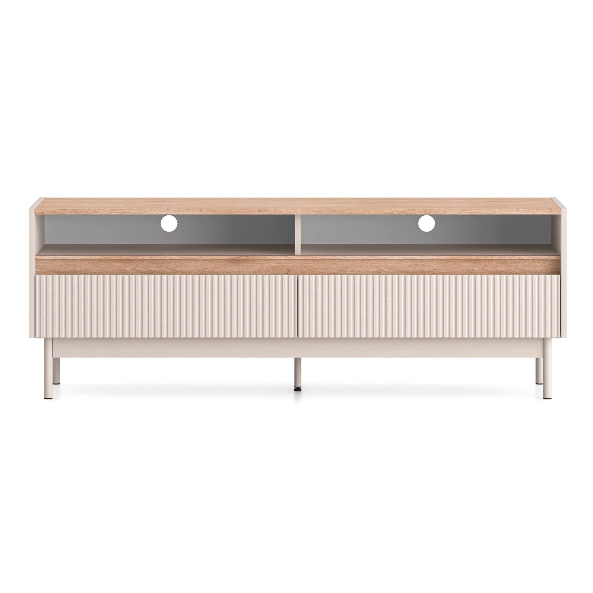 Selsey TV stolek Dunea kašmírově šedý/dřevodekor dub 154/40/55 cm