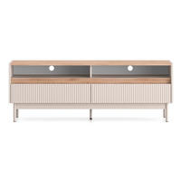 TV-LOWBOARD Dunea Kaschmirgrau/Eichenholzoptik 154/40/55 cm - Taupe/Beige, Holzwerkstoff/Metall (154/55/40cm) - Selsey