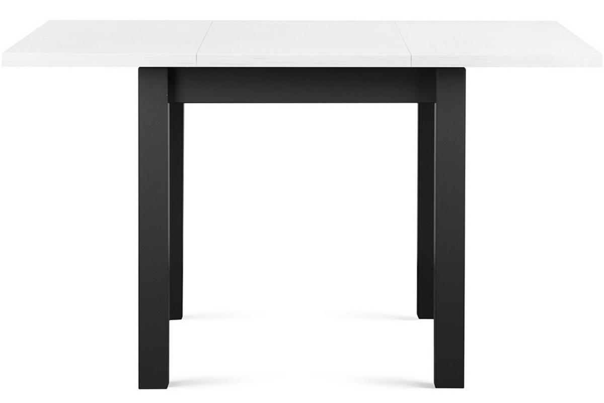 ESSTISCH SALUTO ausziehbar bis 110cm quadratisch, Grau/Weiß - Weiß/Grau, Holz/Buchenholz (80/80/76cm) - KONSIMO®