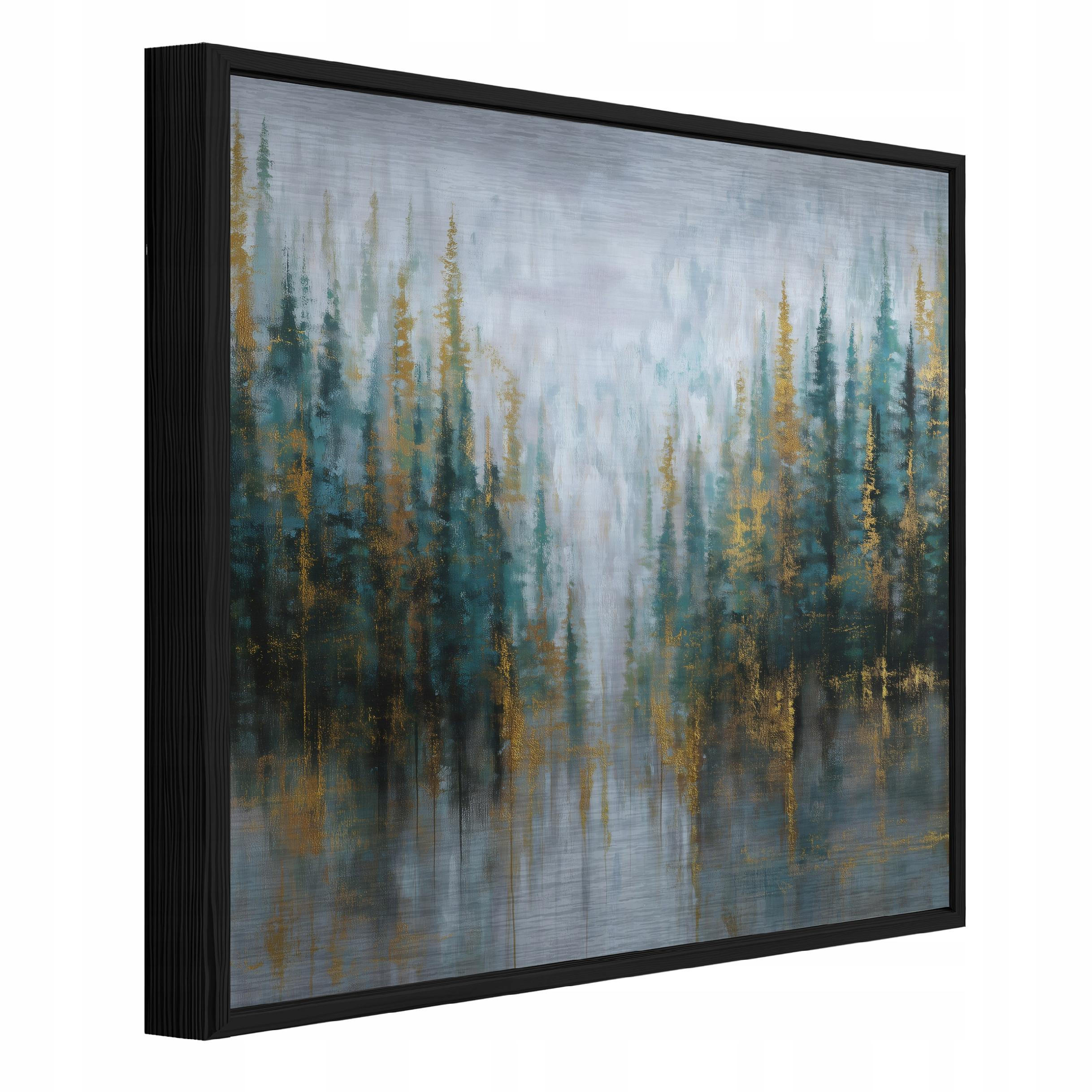 Wallarena ZARÁMOVANÉ obrazy lesních stromů zelené 50x50 cm