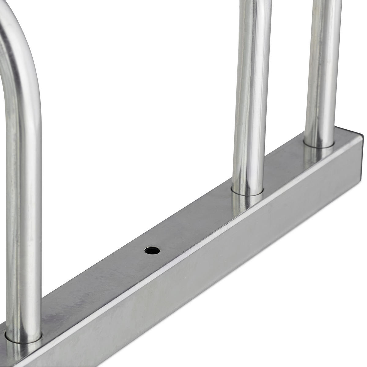 FAHRRADSTÄNDER Silber für 2 Fahrräder - Silberfarben, Metall (38.5/26/33.5cm) - Relaxdays