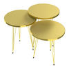 SATZTISCH Skibby 38/38/48 - Goldfarben, Holzwerkstoff (38/38/48cm) - [en.casa]