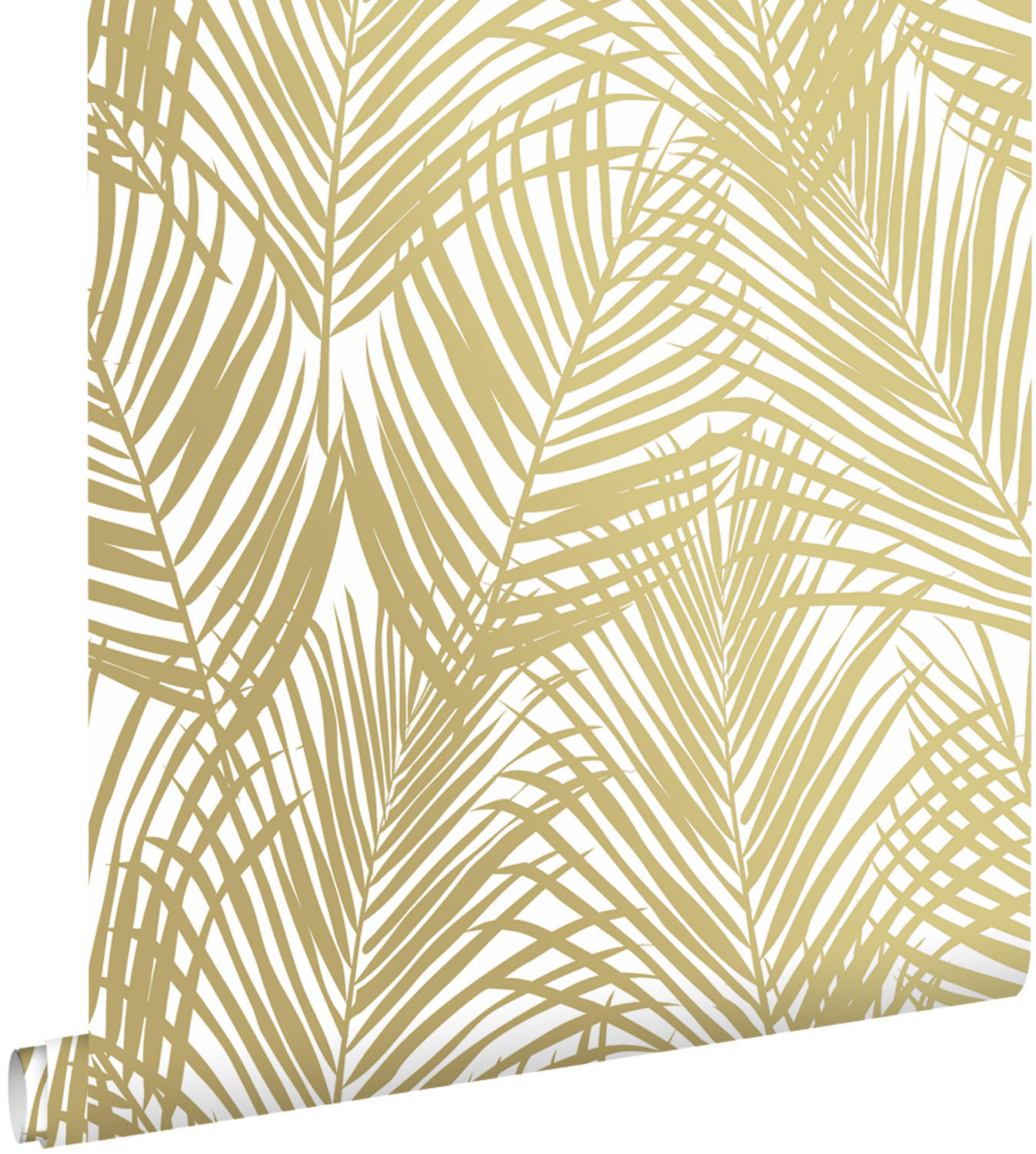 TAPETE Palmblätter 53 cm x 10.05 m - Goldfarben, Papier (53/1000cm) - ESTAhome