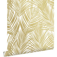 TAPETE Palmblätter 53 cm x 10.05 m - Goldfarben, Papier (53/1000cm) - ESTAhome