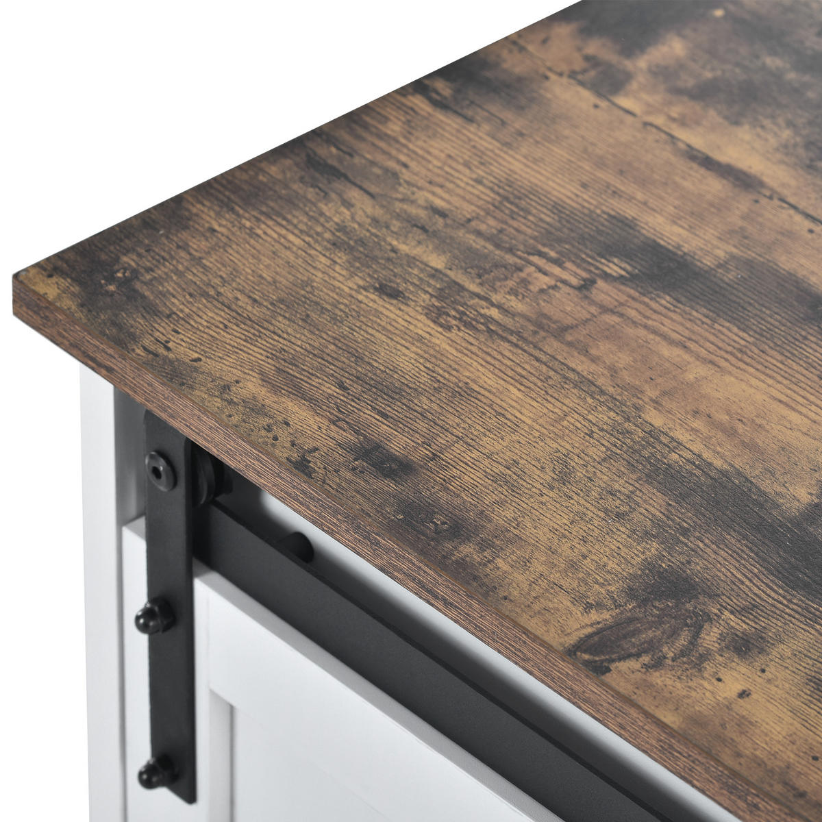 TV-SCHRANK 150cm Schiebetüren verstellbare Regale Landhaus modern - Multicolor, Holzwerkstoff (150/60/40cm) - FLIEKS