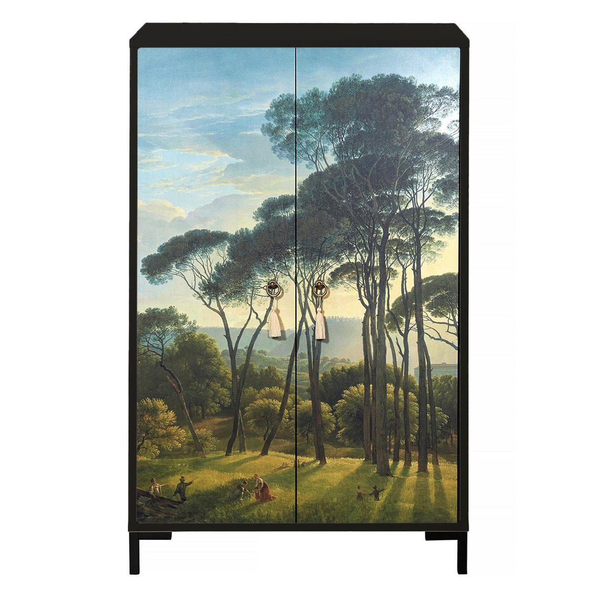 SIDEBOARD aus MDF mit 2 dekorativen Türen WALTER - Grau, Holzwerkstoff (45/123/75cm) - RNT By Really Nice Things