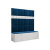 GARDEROBEN-SET Orion V - Blau/Weiß, Holzwerkstoff/Kunststoff (168/186/46cm) - MIRJAN24