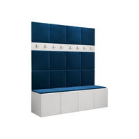 GARDEROBEN-SET Orion V - Blau/Weiß, Holzwerkstoff/Kunststoff (168/186/46cm) - MIRJAN24