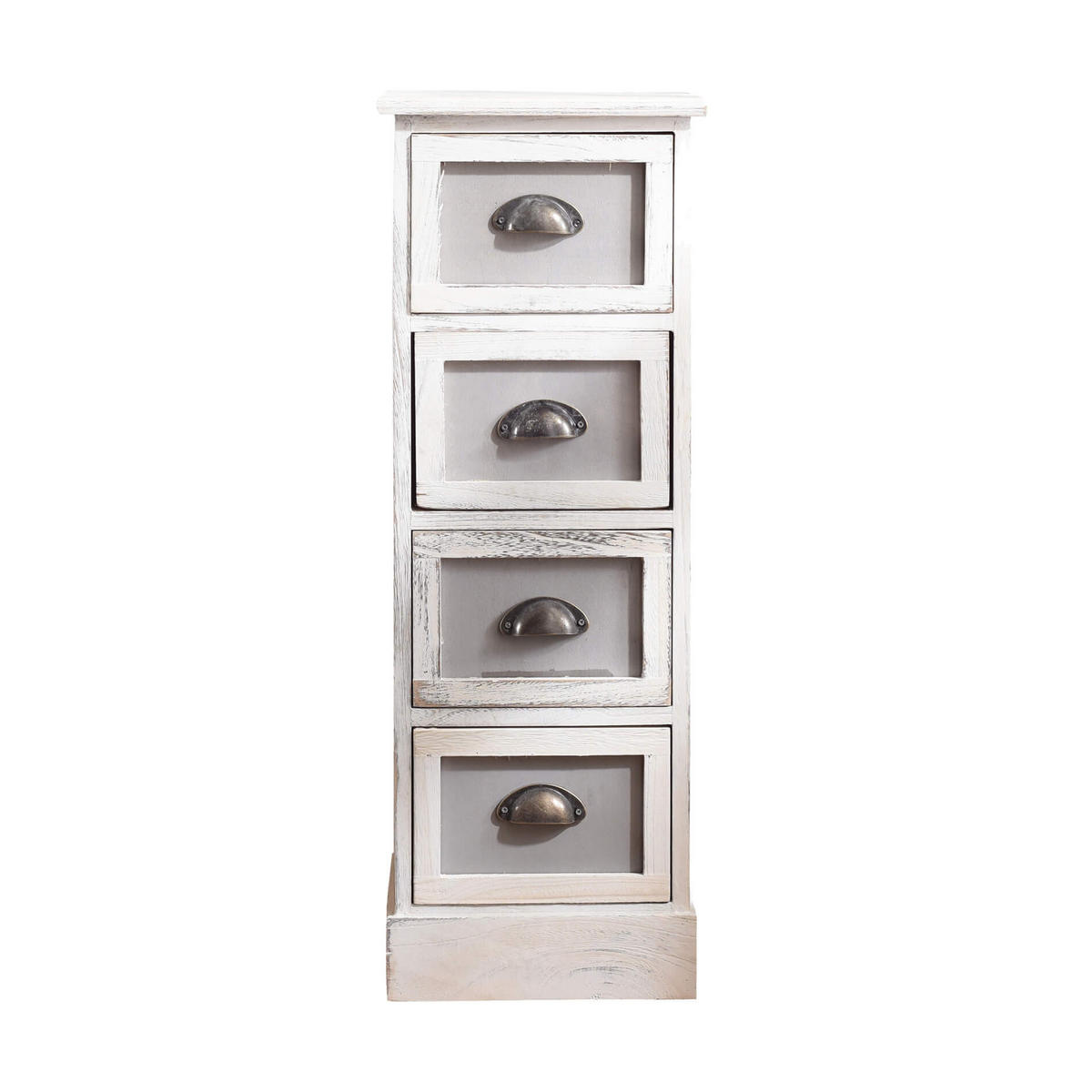 KOMMODE Weiß 25/29/80 cm - Weiß, Holz (25/80/29cm) - Mobili Rebecca